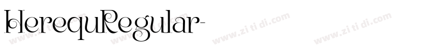 HerequRegular字体转换 HerequRegular字体转换