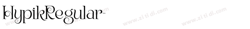 HypikRegular字体转换