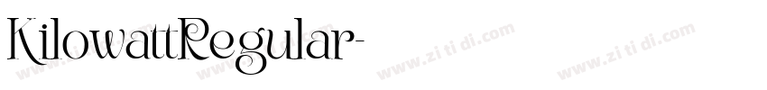KilowattRegular字体转换