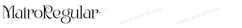 MairoRegular字体转换