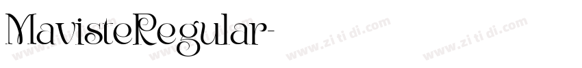 MavisteRegular字体转换