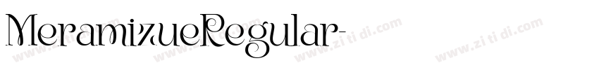 MeramizueRegular字体转换