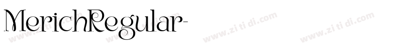 MerichRegular字体转换