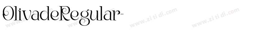OlivadeRegular字体转换
