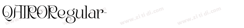 QAIRORegular字体转换