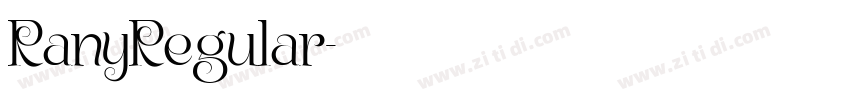 RanyRegular字体转换 RanyRegular字体转换