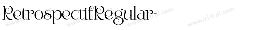 RetrospectifRegular字体转换
