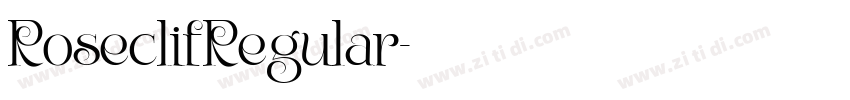 RoseclifRegular字体转换