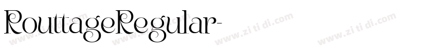 RouttageRegular字体转换