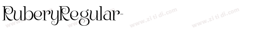 RuberyRegular字体转换