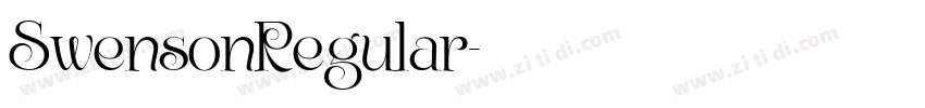 SwensonRegular字体转换