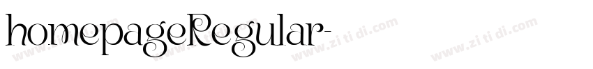 homepageRegular字体转换 homepageRegular字体转换