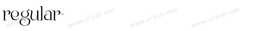 regular字体转换
