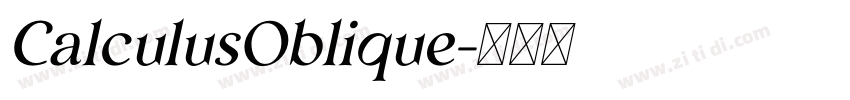 CalculusOblique字体转换