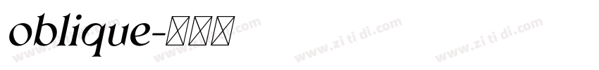 oblique字体转换