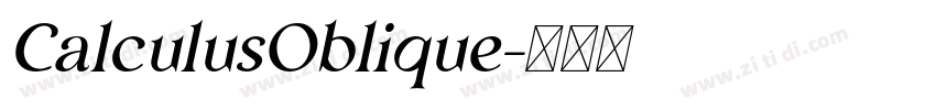 CalculusOblique字体转换