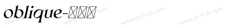 oblique字体转换