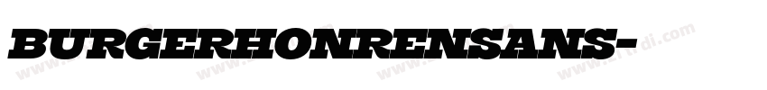 BurgerHonrenSans字体转换