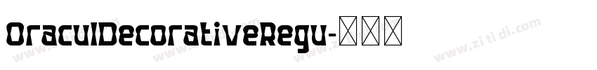 OraculDecorativeRegu字体转换