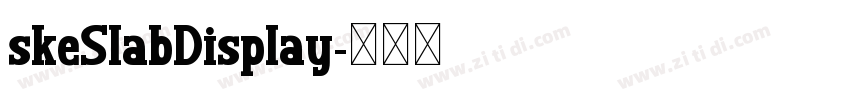 skeSlabDisplay字体转换