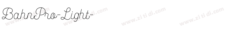 BahnPro-Light字体转换