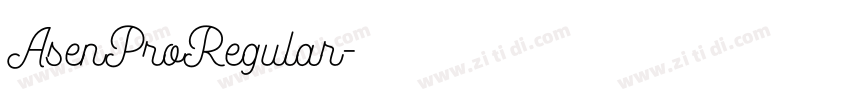 AsenProRegular字体转换