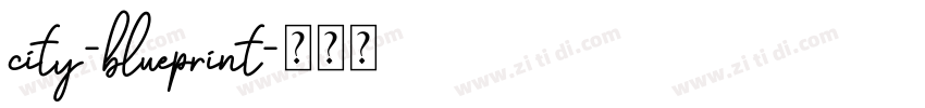 city-blueprint字体转换