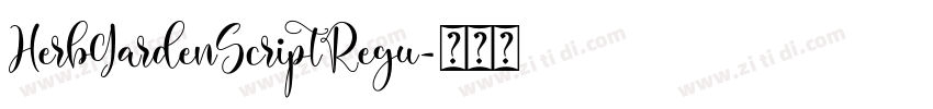 HerbGardenScriptRegu字体转换