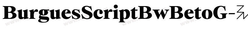 BurguesScriptBwBetoG字体转换