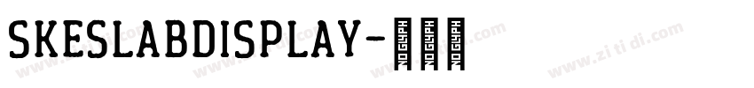 skeSlabDisplay字体转换
