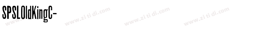 SPSLOldKingC字体转换