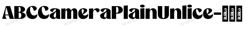 ABCCameraPlainUnlice字体转换