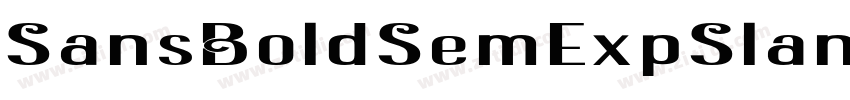 SansBoldSemExpSlante字体转换