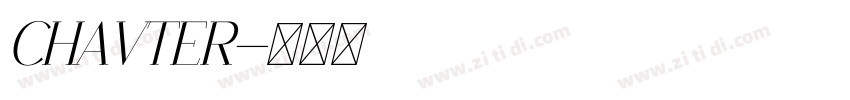 CHAVTER字体转换