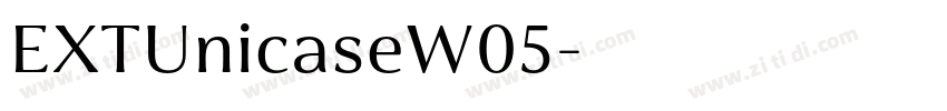 EXTUnicaseW05字体转换