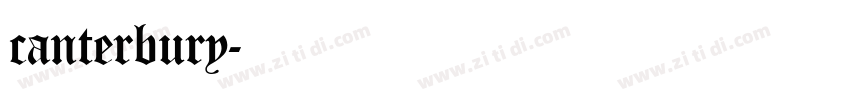 canterbury字体转换