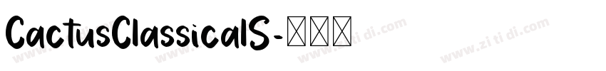 CactusClassicalS字体转换