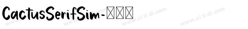 CactusSerifSim字体转换