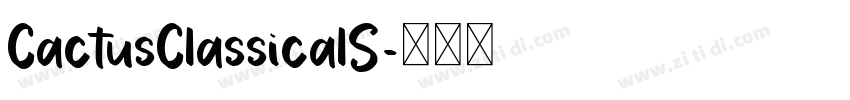 CactusClassicalS字体转换