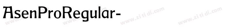AsenProRegular字体转换