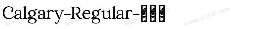 Calgary-Regular字体转换