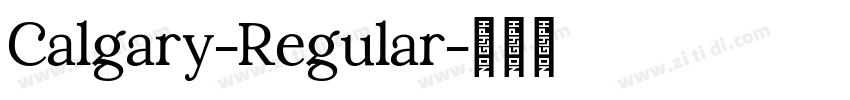 Calgary-Regular字体转换