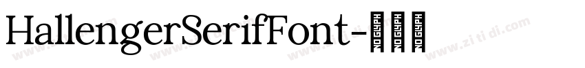 HallengerSerifFont字体转换