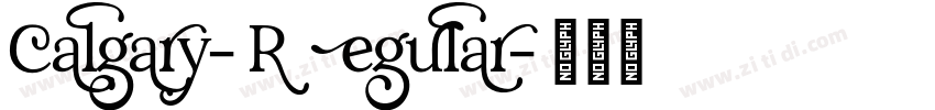 Calgary-Regular字体转换