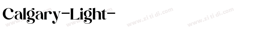 Calgary-Light字体转换