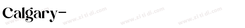 Calgary字体转换