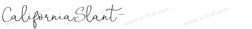 CaliforniaSlant字体转换