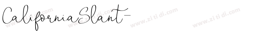 CaliforniaSlant字体转换