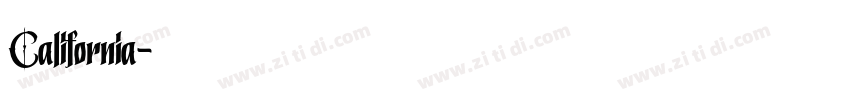 California字体转换
