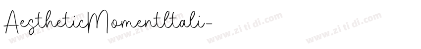 AestheticMomentltali字体转换